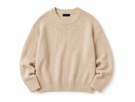 Premium Beige Oversized Knit Sweater